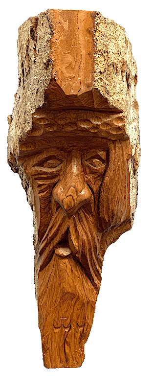 Carved Cottonwood Bark French Voager